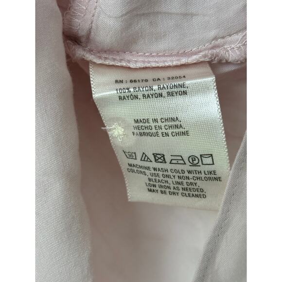 Anthropologie Maeve blush colored pleated front rayon blouse size 6 VGUC - Picture 6 of 6